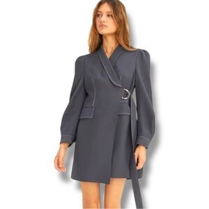 Crescent Mini Blazer Dress Blue L